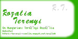 rozalia terenyi business card